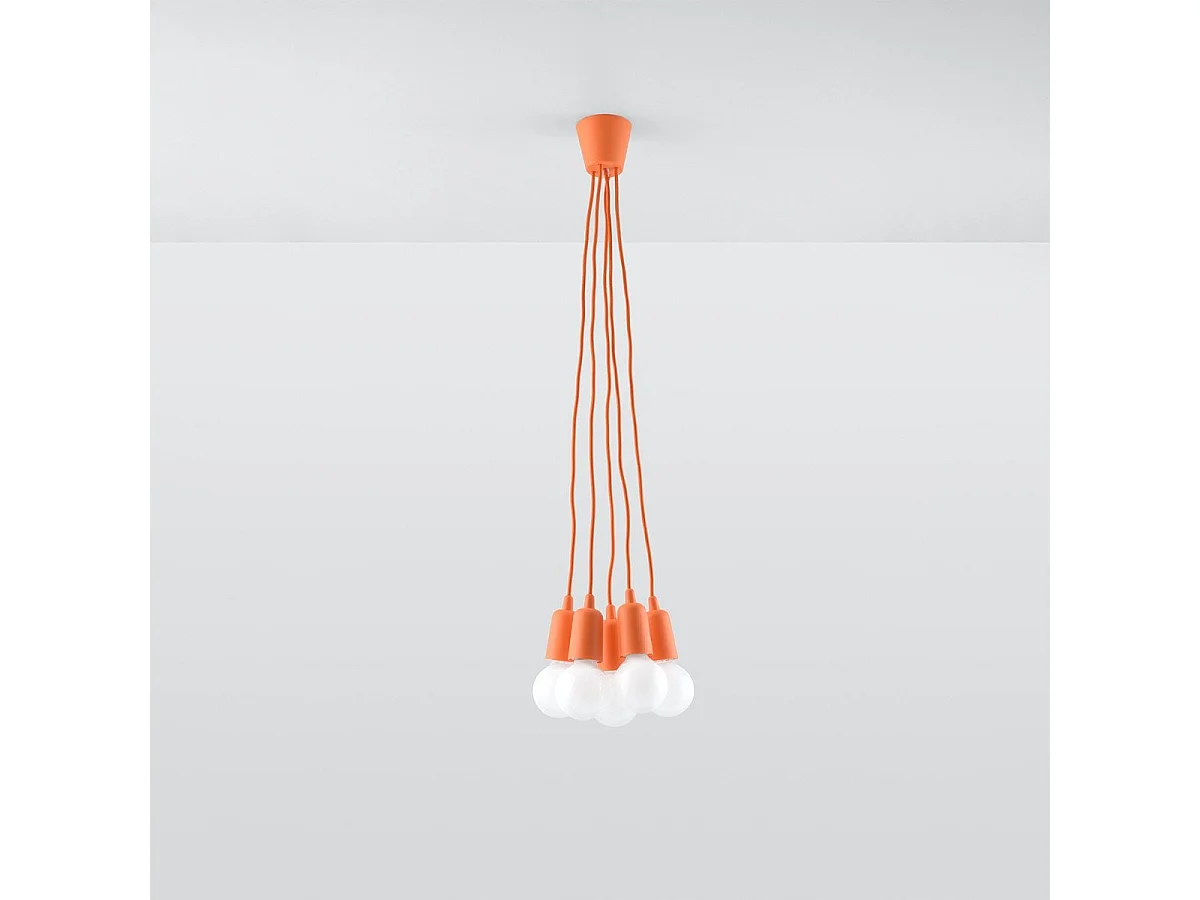 Lampe pendante Dione 5 orange