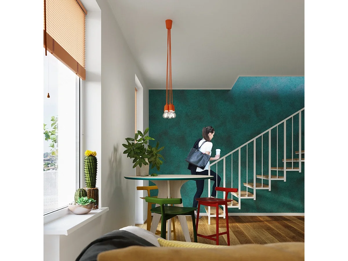 Lampe pendante Dione 5 orange