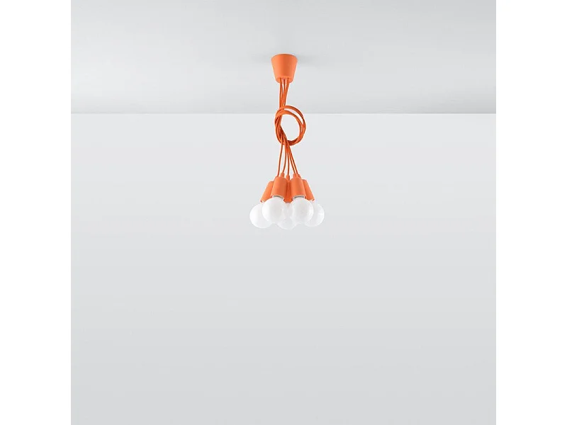 Lampe pendante Dione 5 orange