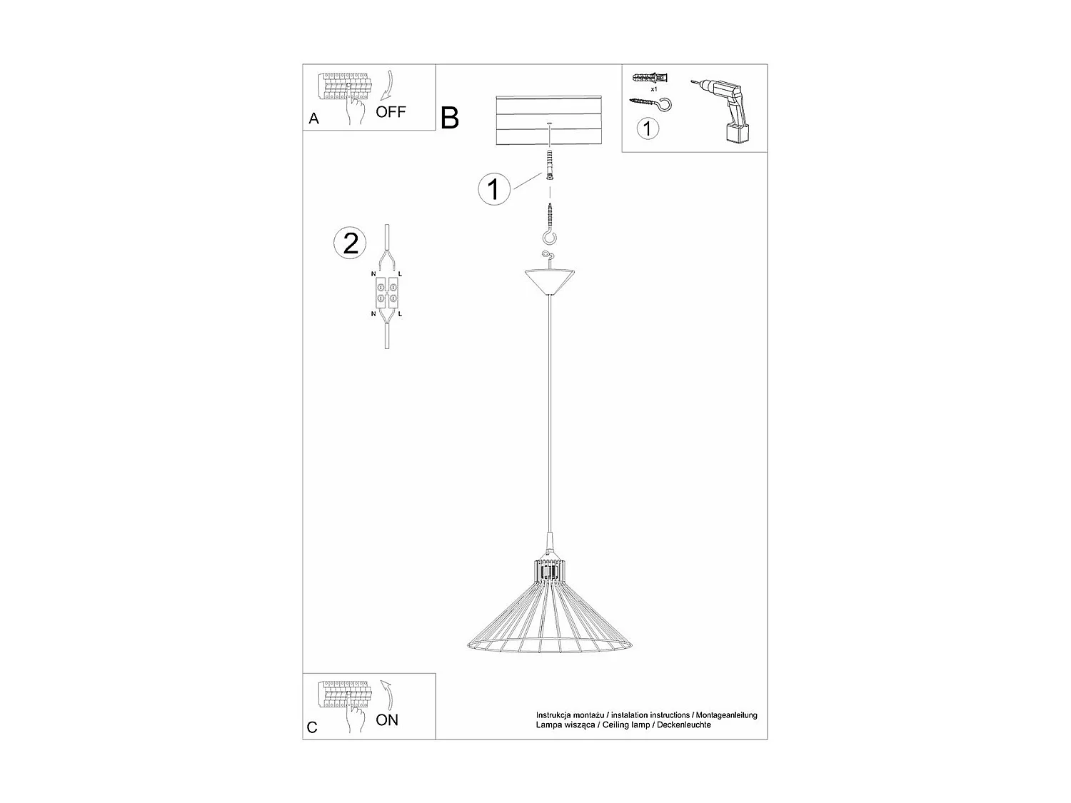 Lampe suspendue Eclipta