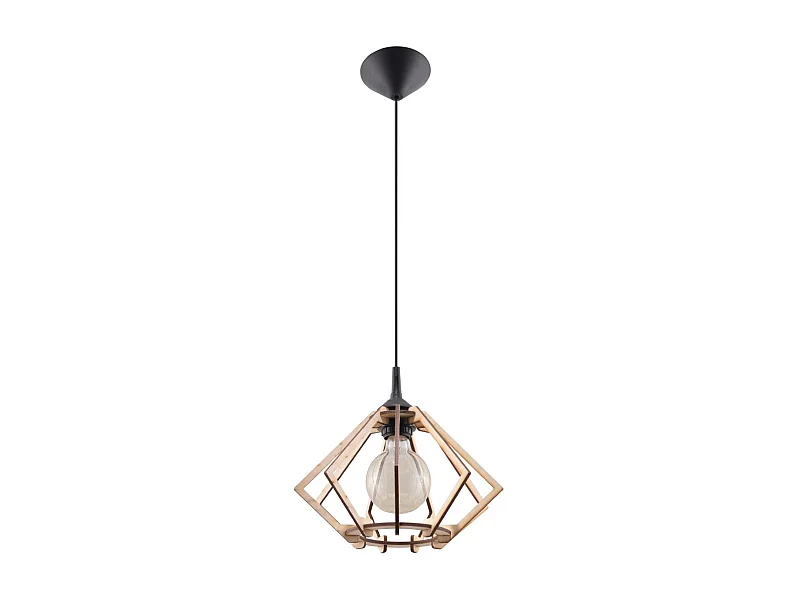 Lampe suspendue Pulsaria en bois naturel