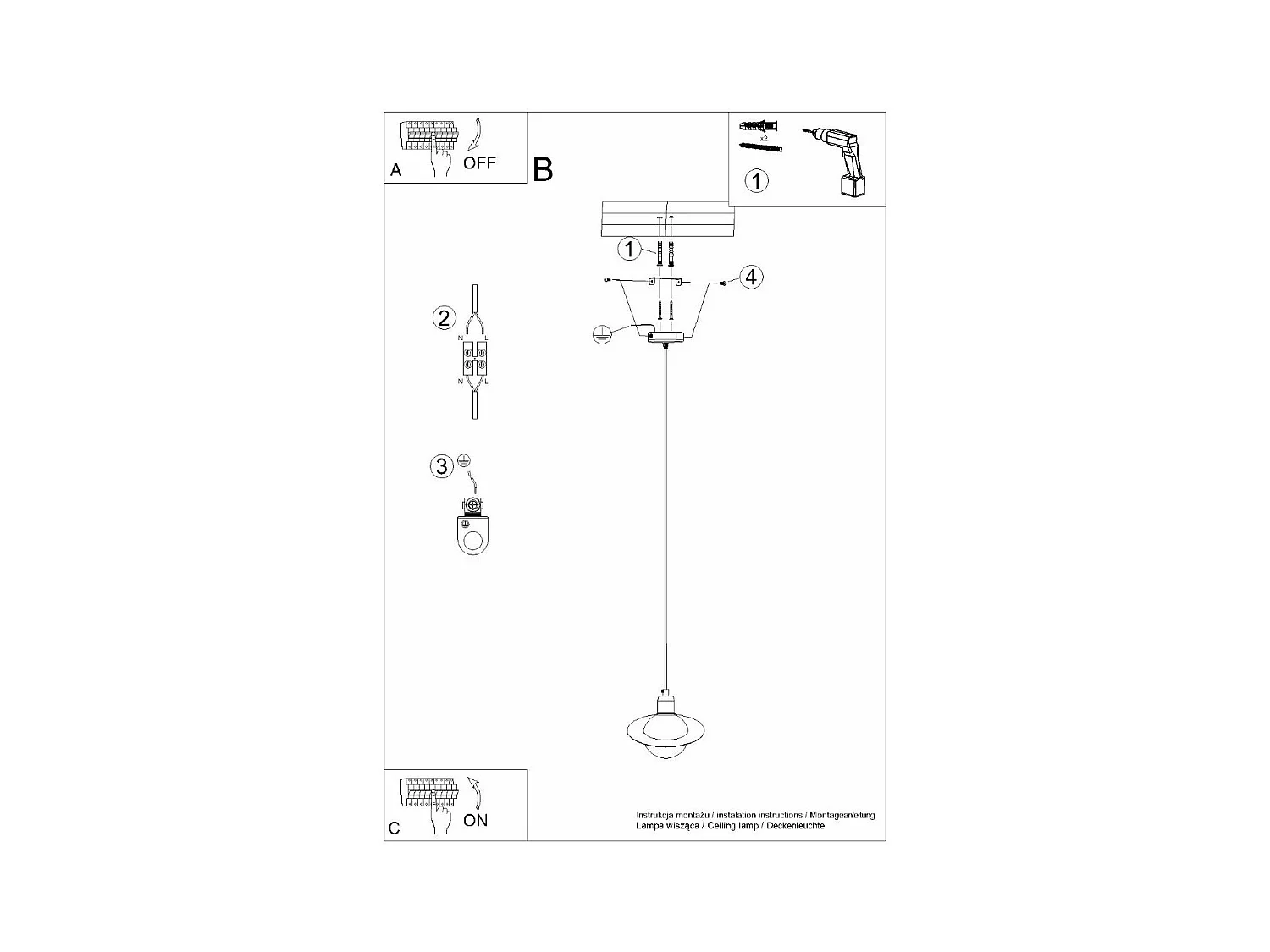 Lampe suspendue Hyperstar 1 blanc