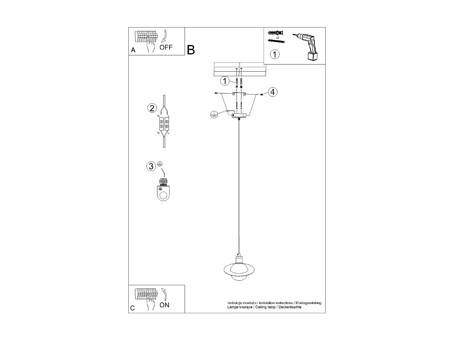 Lampe suspendue Hyperstar 1 blanc