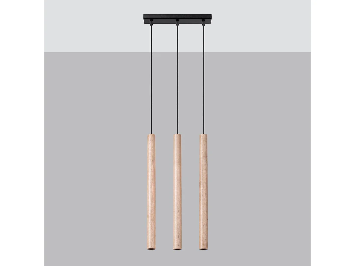 Lampe suspendue Novastel 3L bois