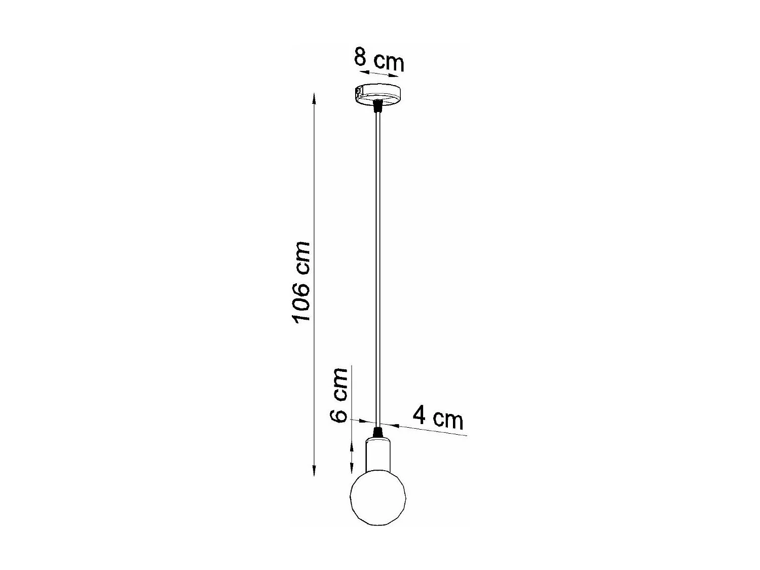 Lampe suspendue Electra noir