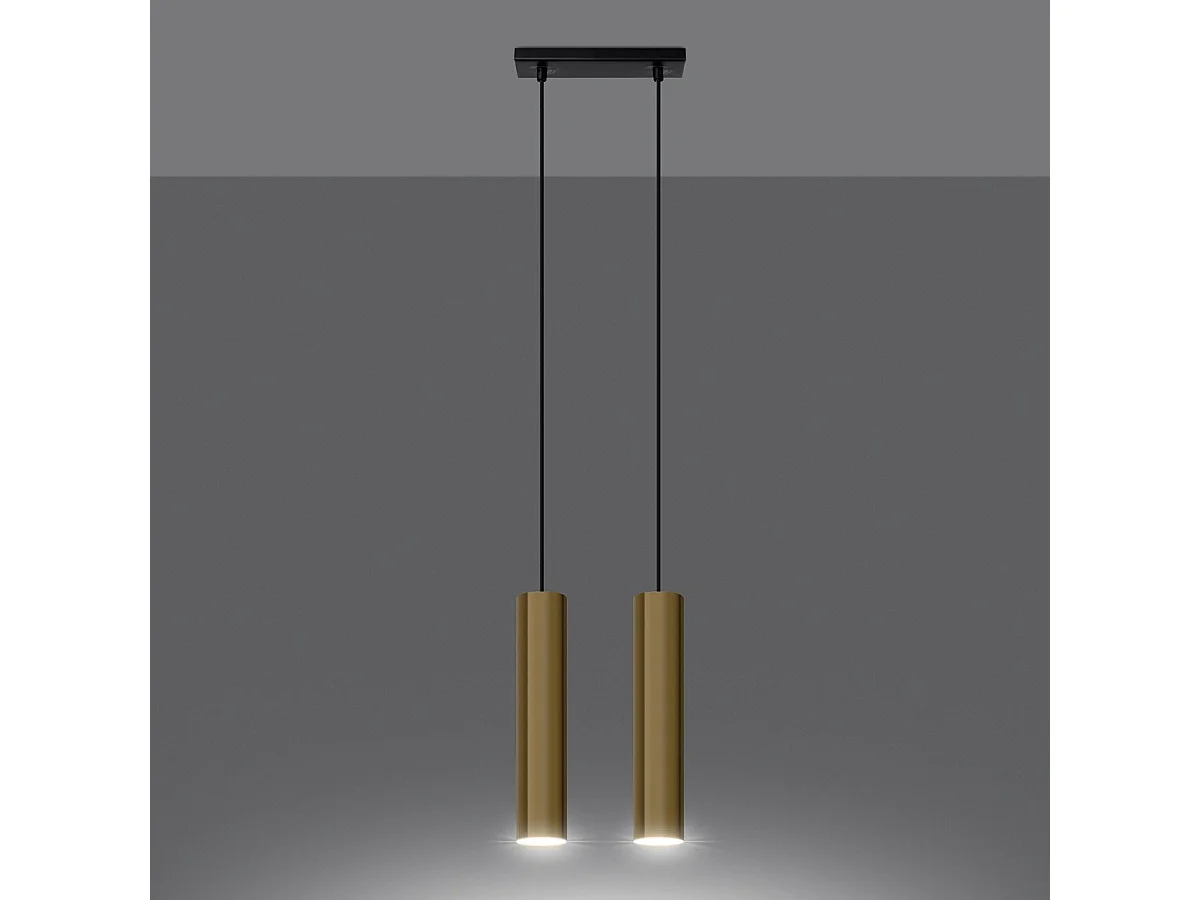 Lampe suspendue Luminis 2 or poli