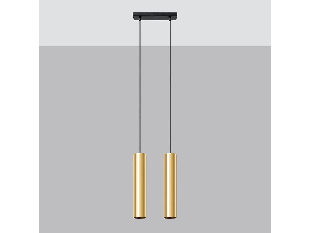Lampe suspendue Luminis 2 or poli