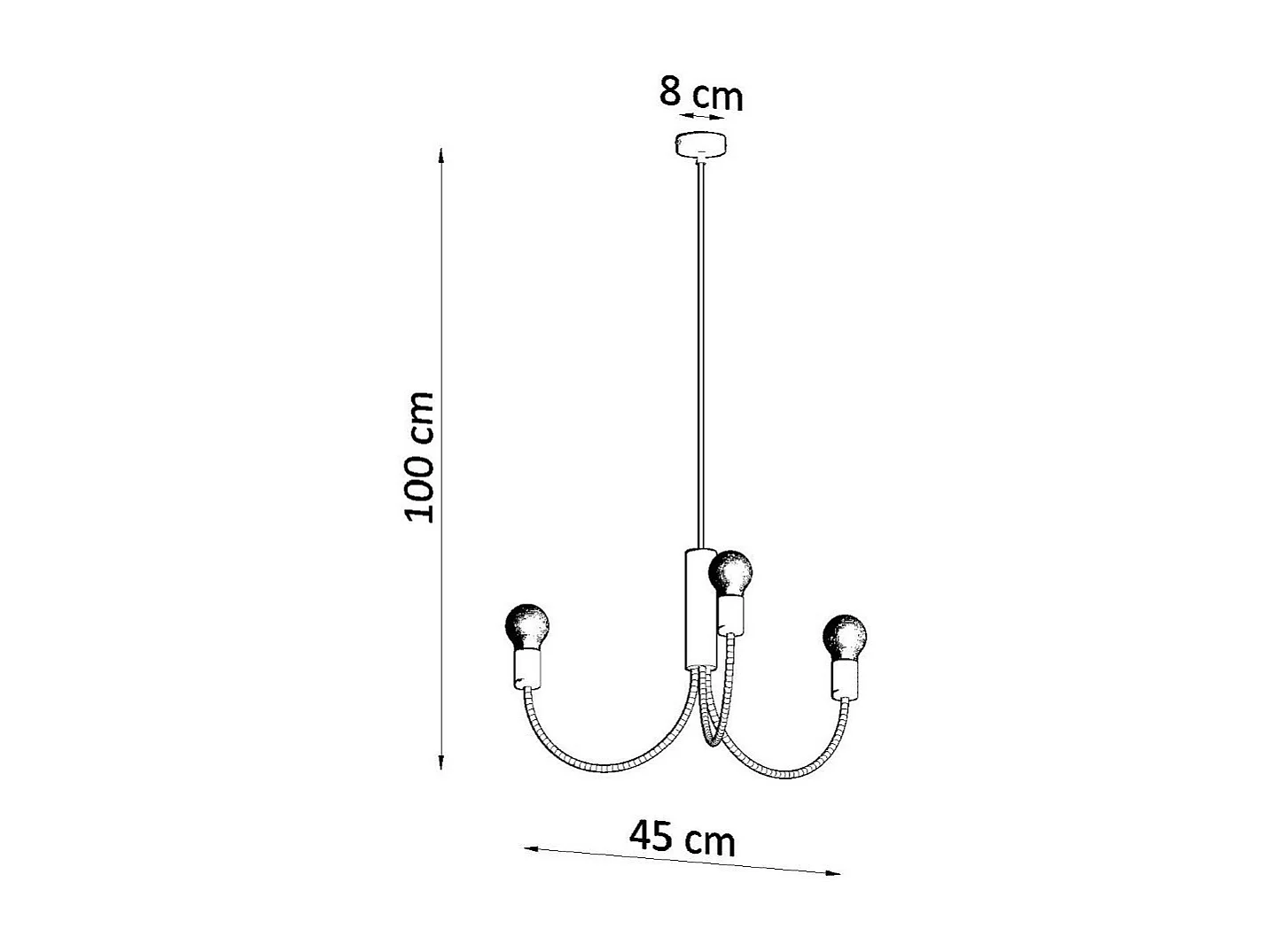 Lustre Polaris 3 noir