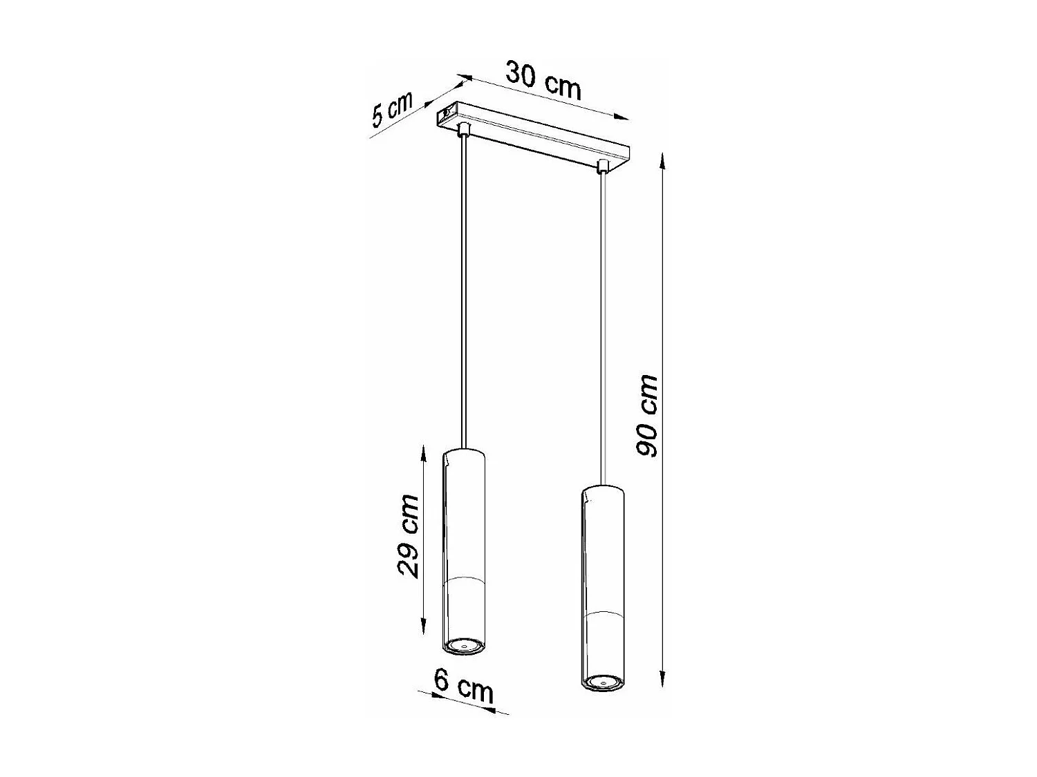 Lampe suspendue Luminous 2 noir-chrome