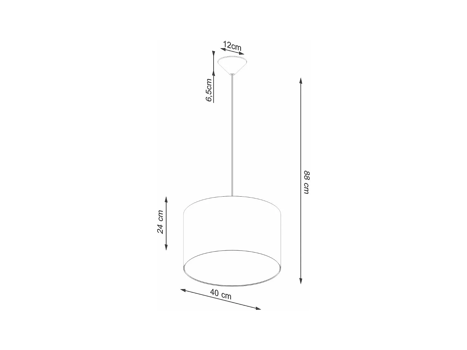 Lampe suspendue Novara 40 blanc