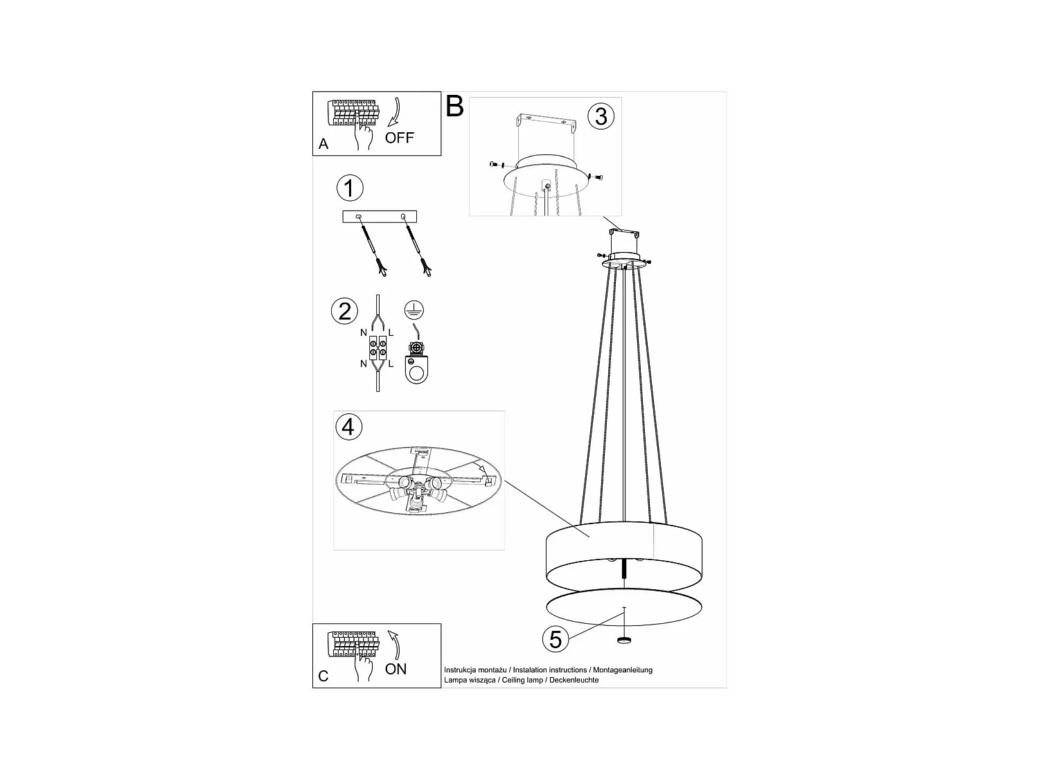 Lustre Aspidiske 50 blanc