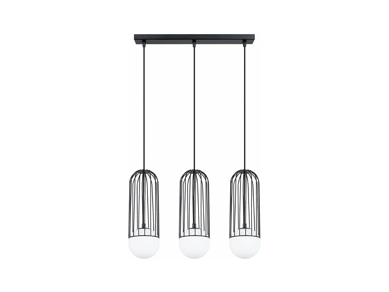 Lampe suspendue Borealys 3L noir