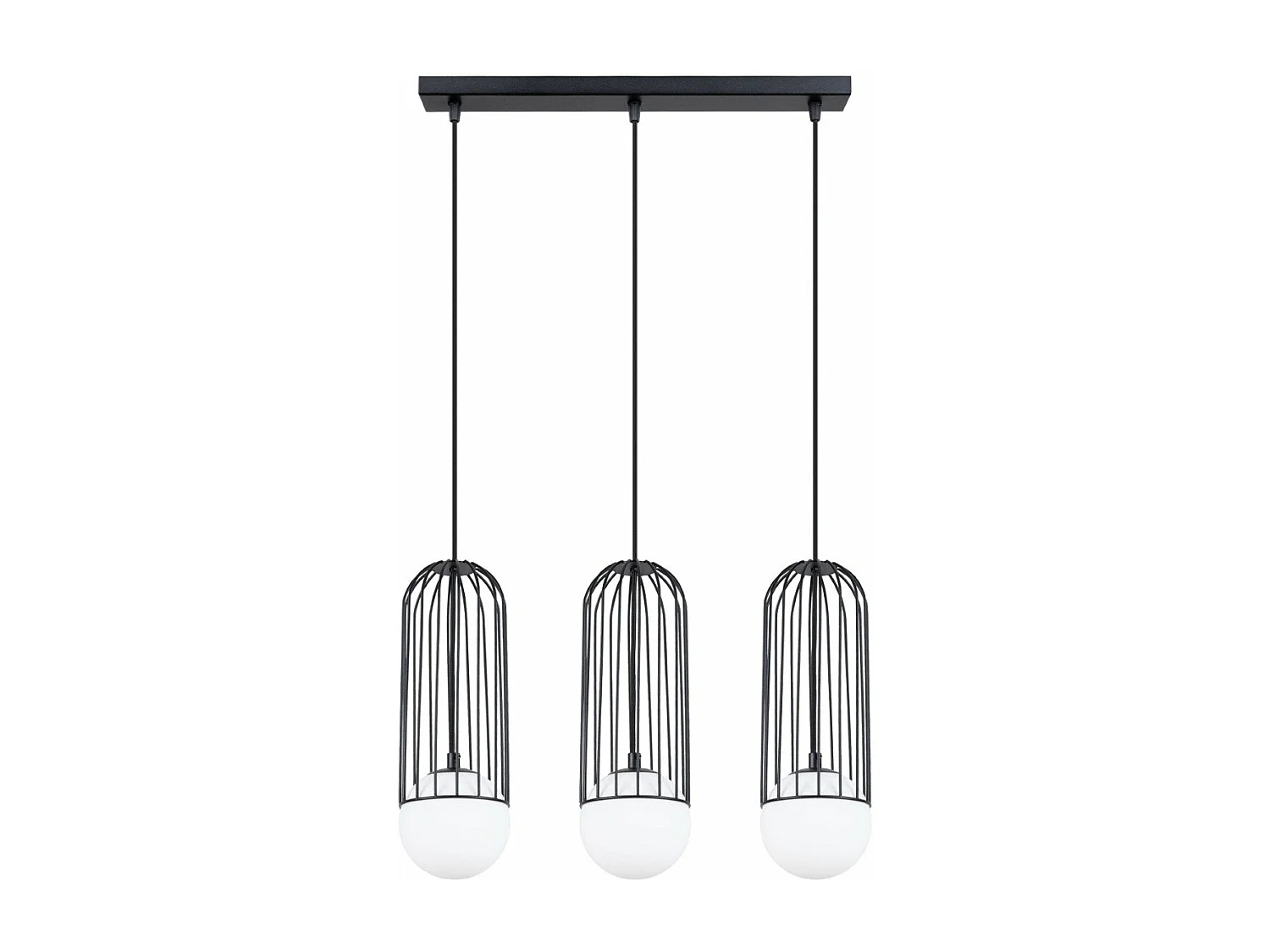 Lampe suspendue Borealys 3L noir