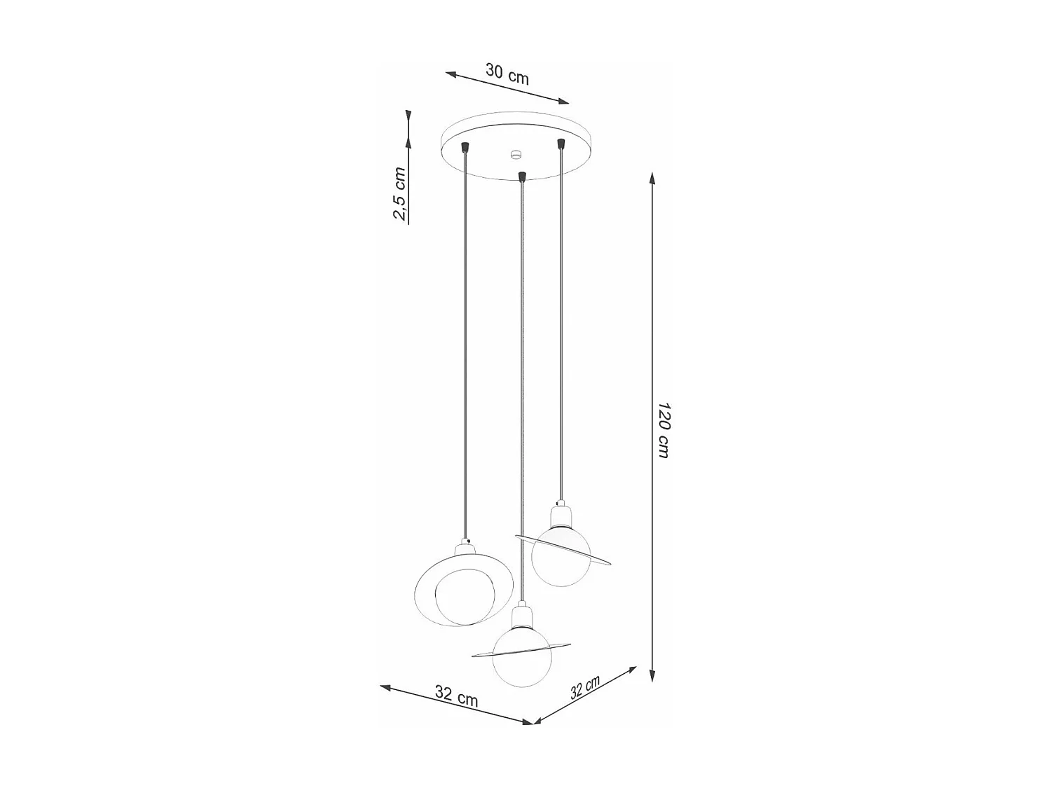 Lampe suspendue Hyperstar 3P noir