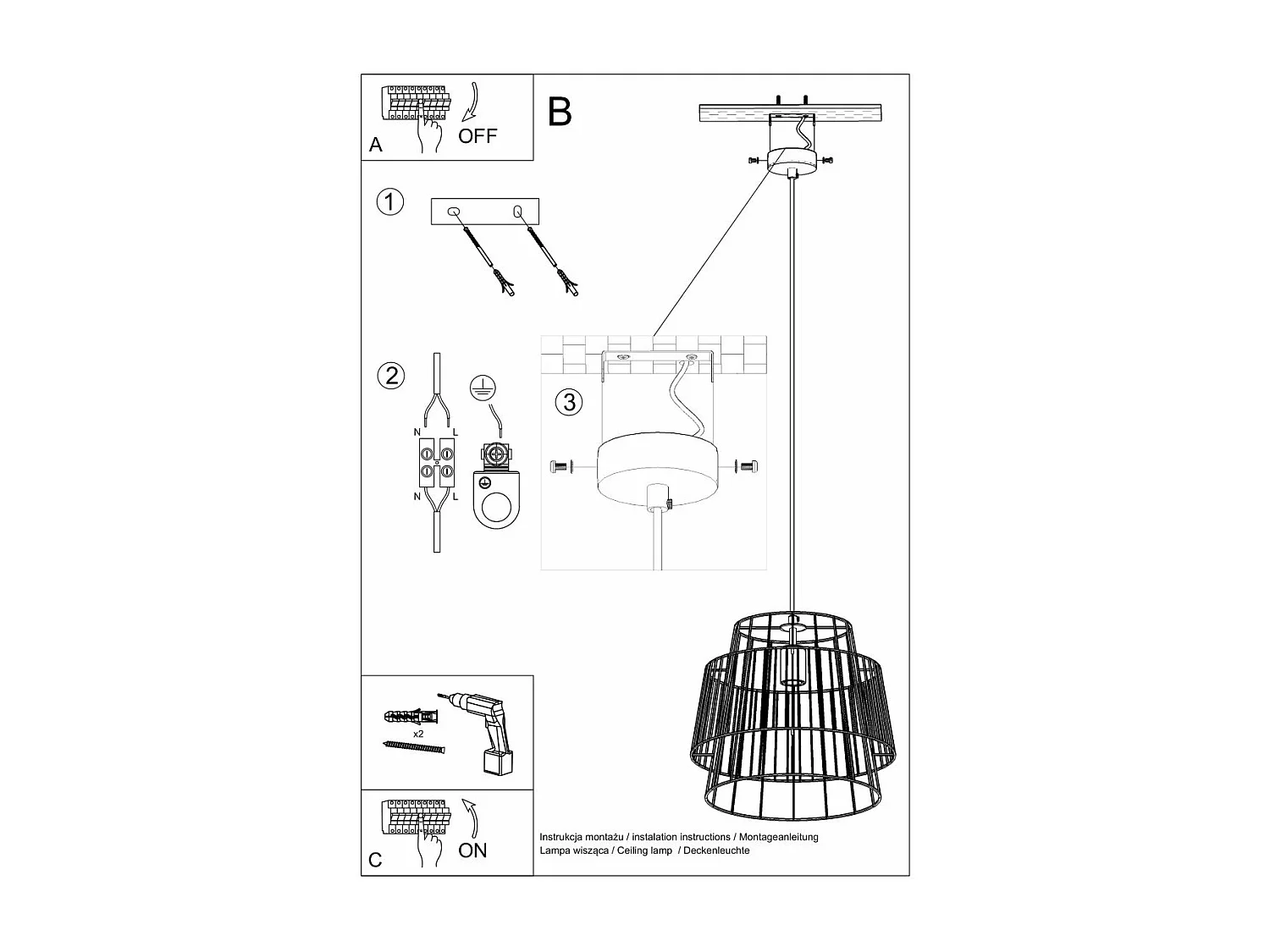 Lampe pendante Gateway noir