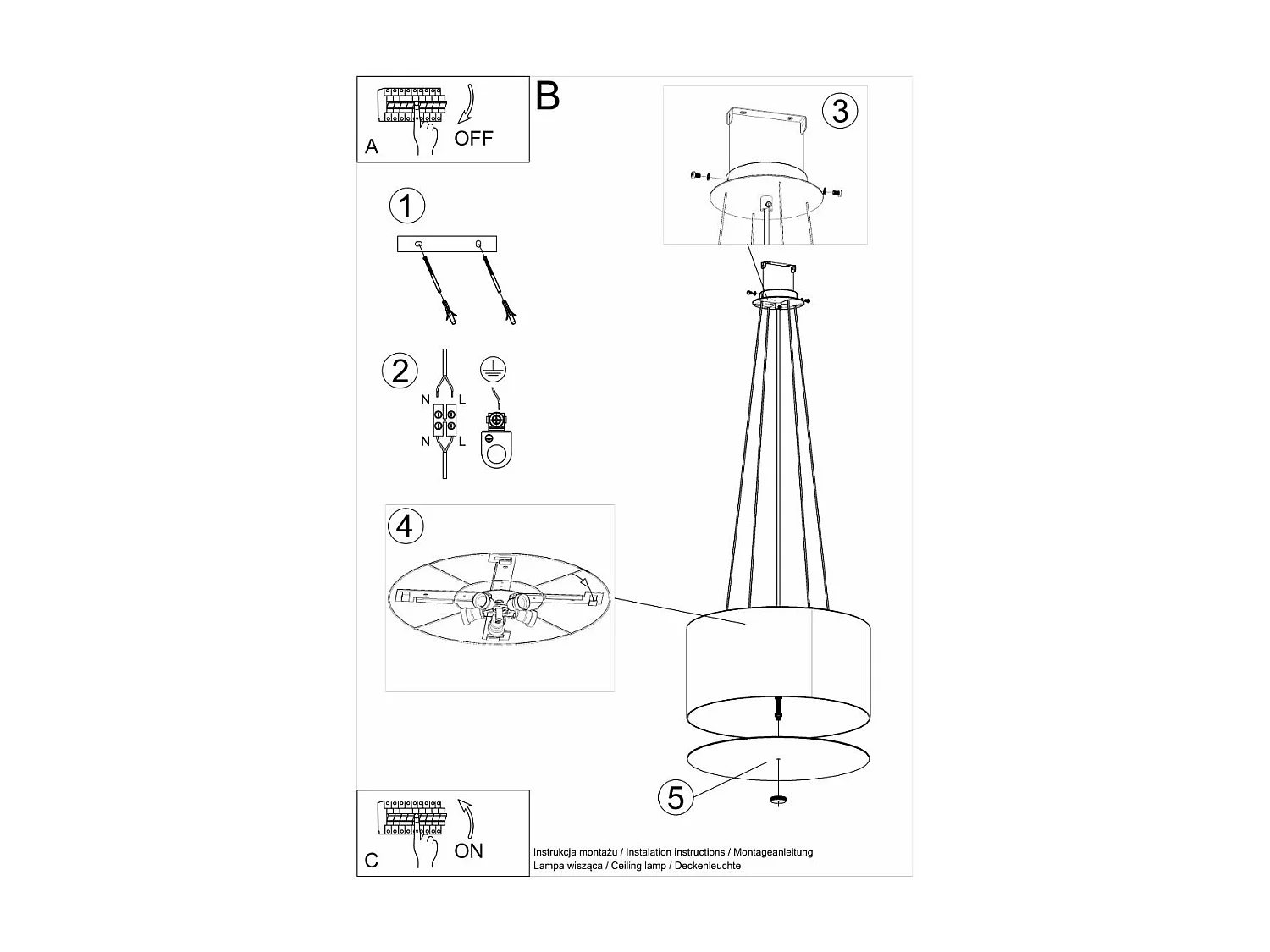 Lustre Noctis 50 noir