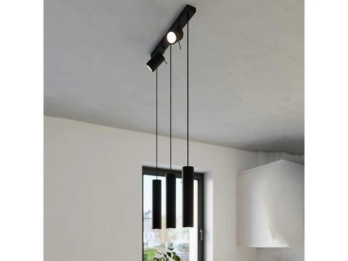 Lampe suspendue Lysandra 3 noir