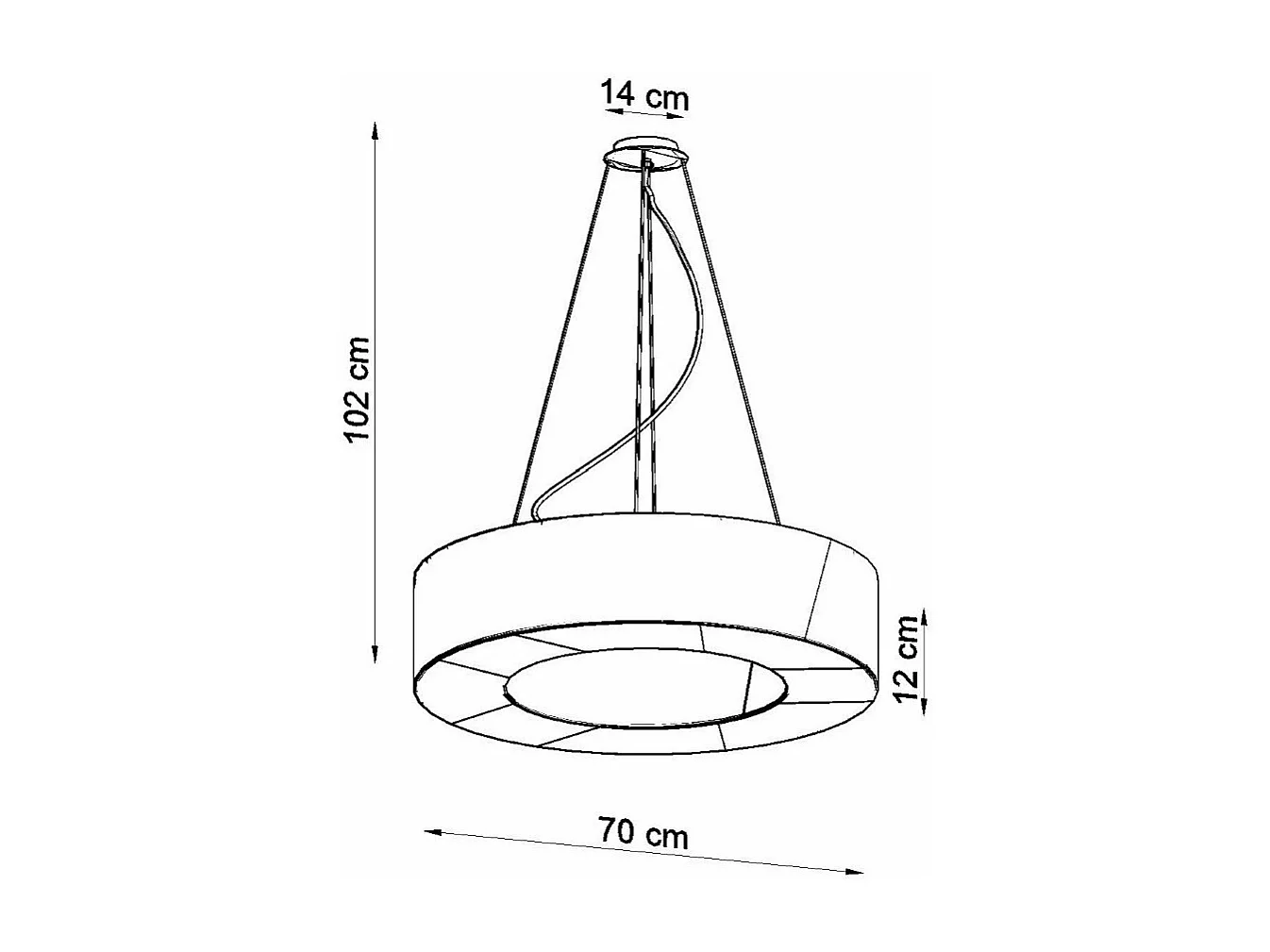 Lustre Muscida SLIM 70 blanc