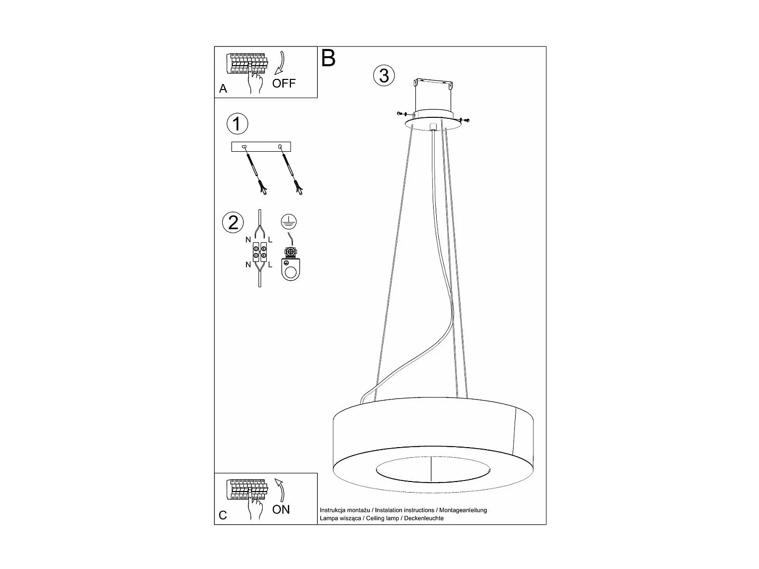 Lustre Muscida SLIM 70 blanc
