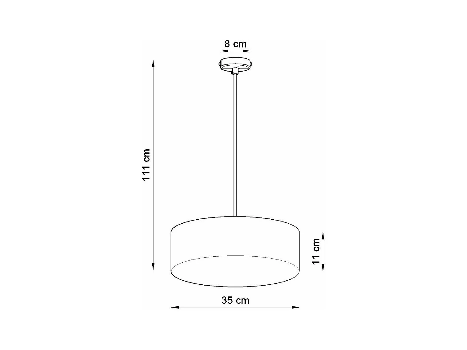 Lampe suspendue Andromeda 35 blanc