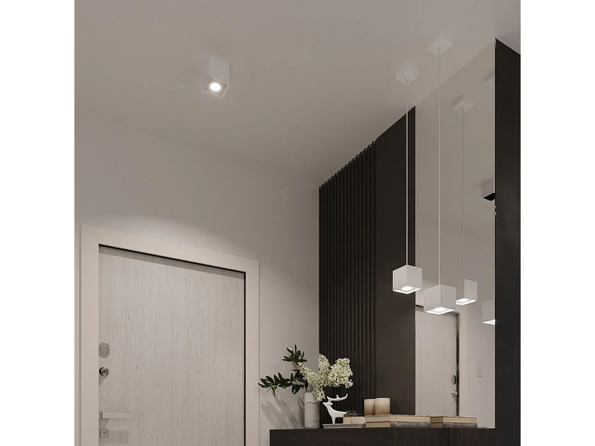 Lampe suspendue Quasar 1 blanc