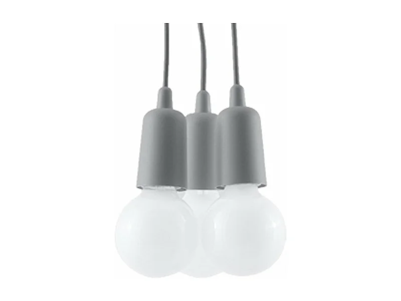 Lampe pendante Dione 3 gris