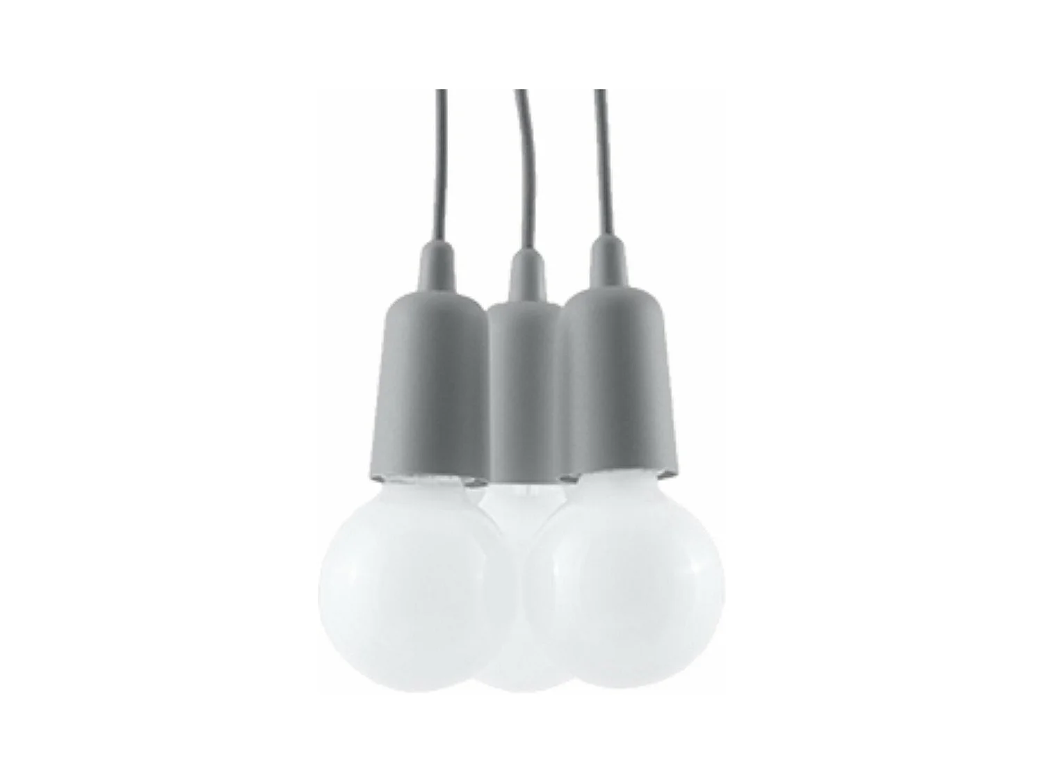 Lampe pendante Dione 3 gris