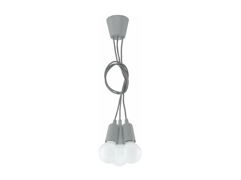 Lampe pendante Dione 3 gris