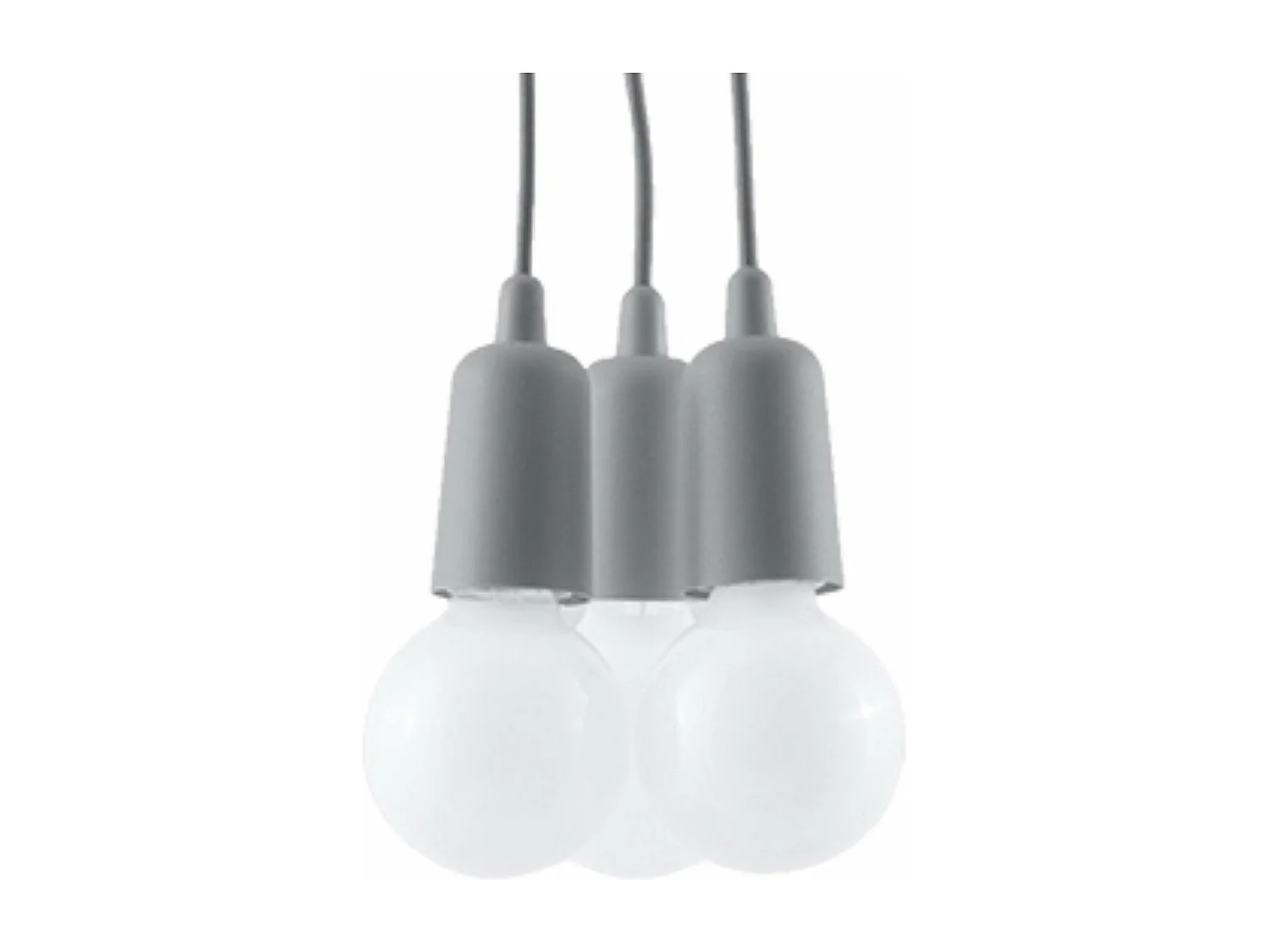 Lampe pendante Dione 3 gris