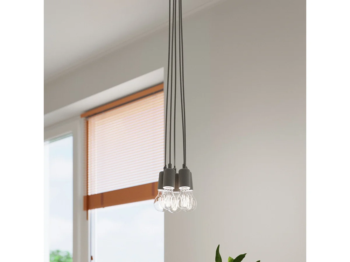 Lampe pendante Dione 3 gris
