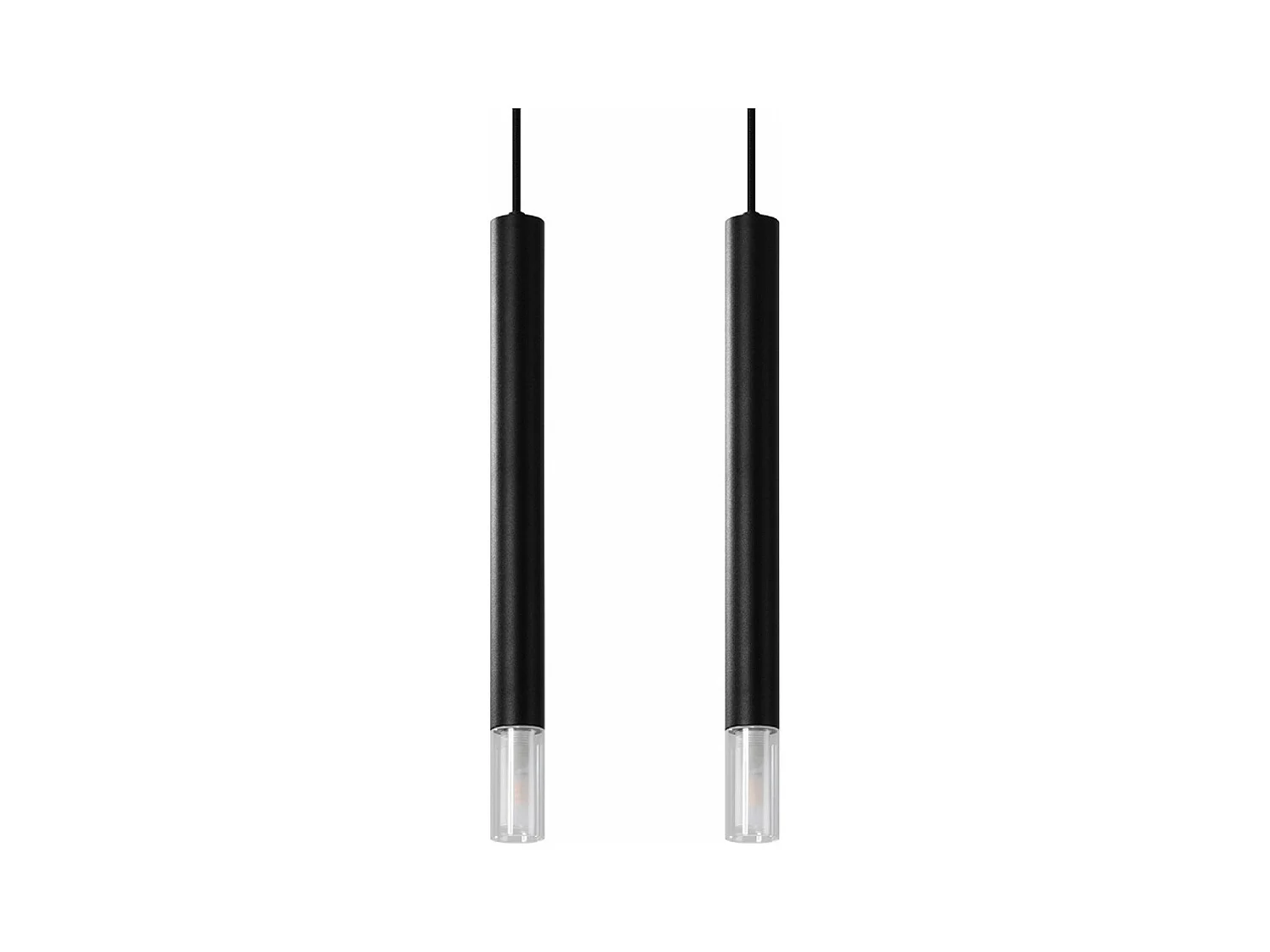 Lampe pendante Ziva 2 noir