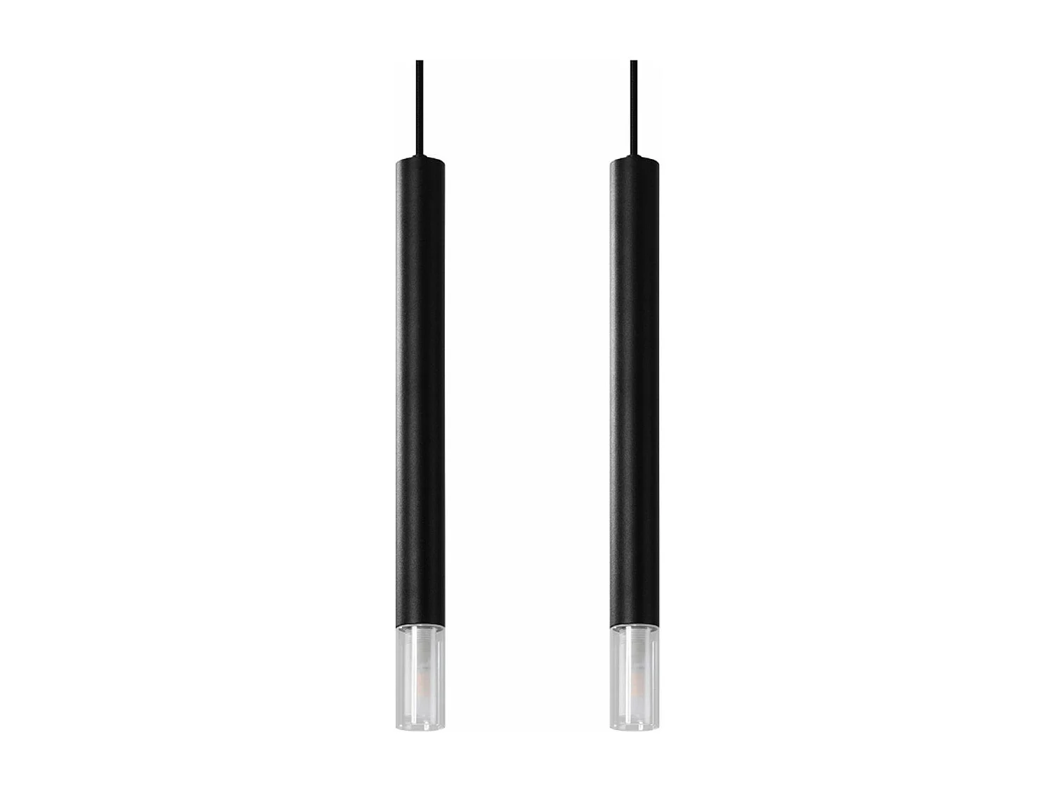 Lampe pendante Ziva 2 noir