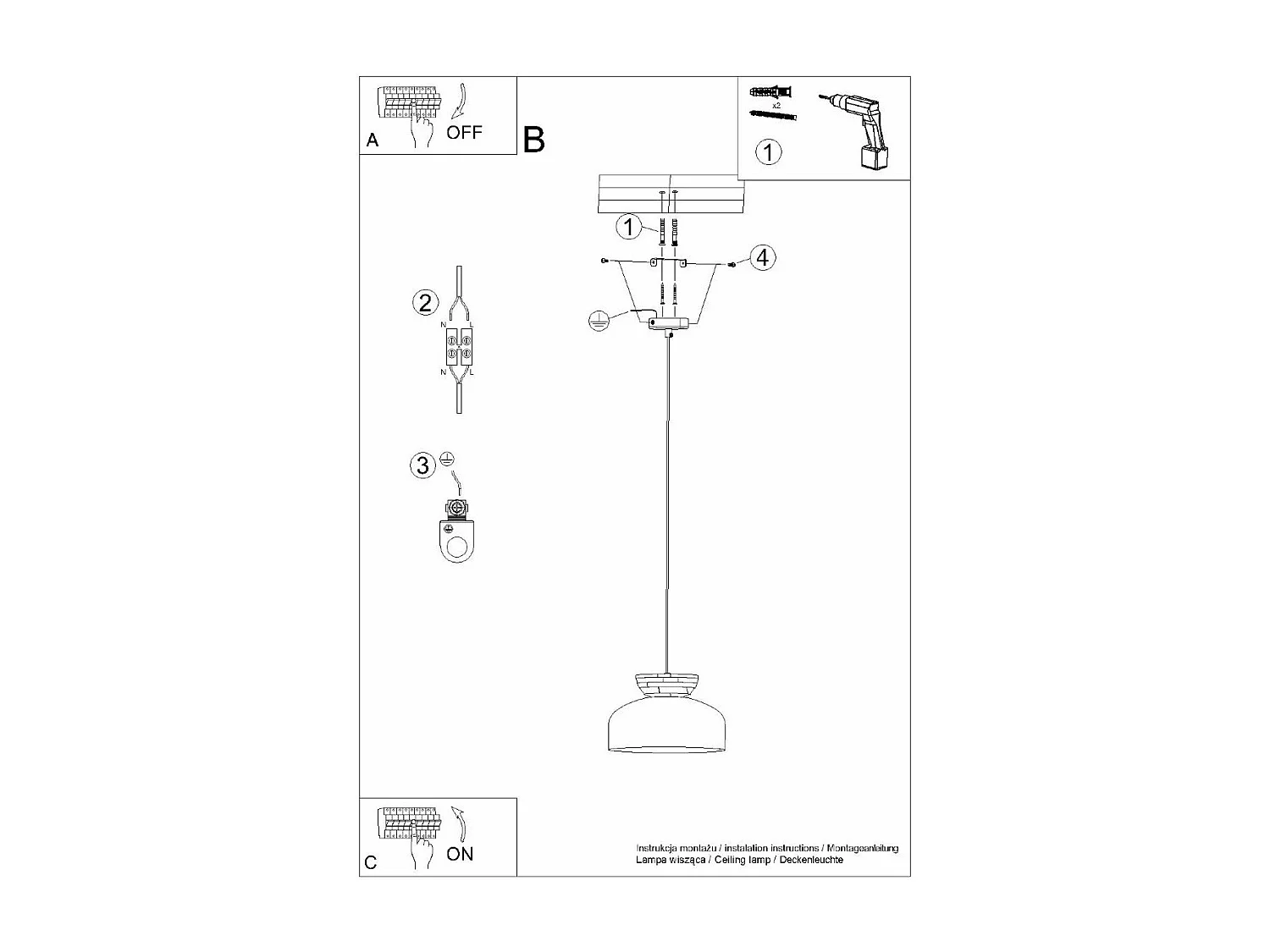 Lampe suspendue Marsis blanc