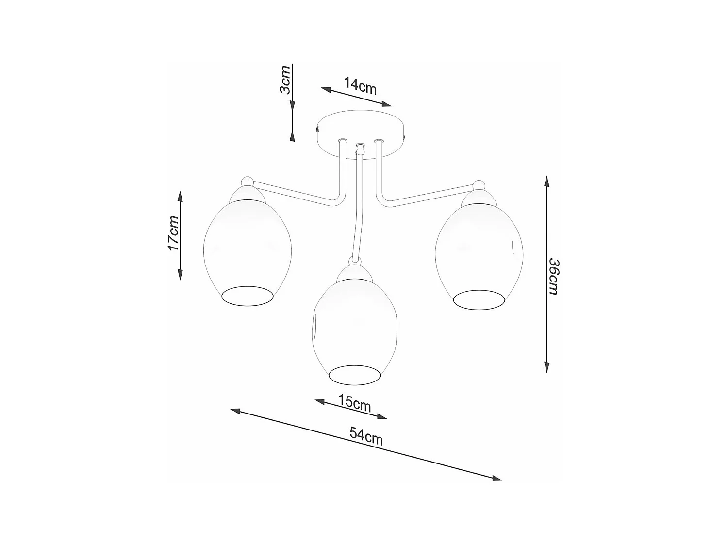 Lustre Filament 3 noir