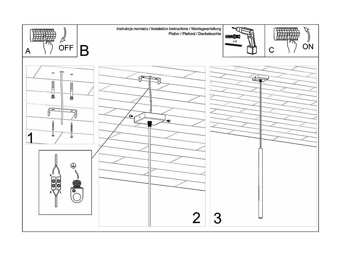 Lampe suspendue Novastel 1 bois