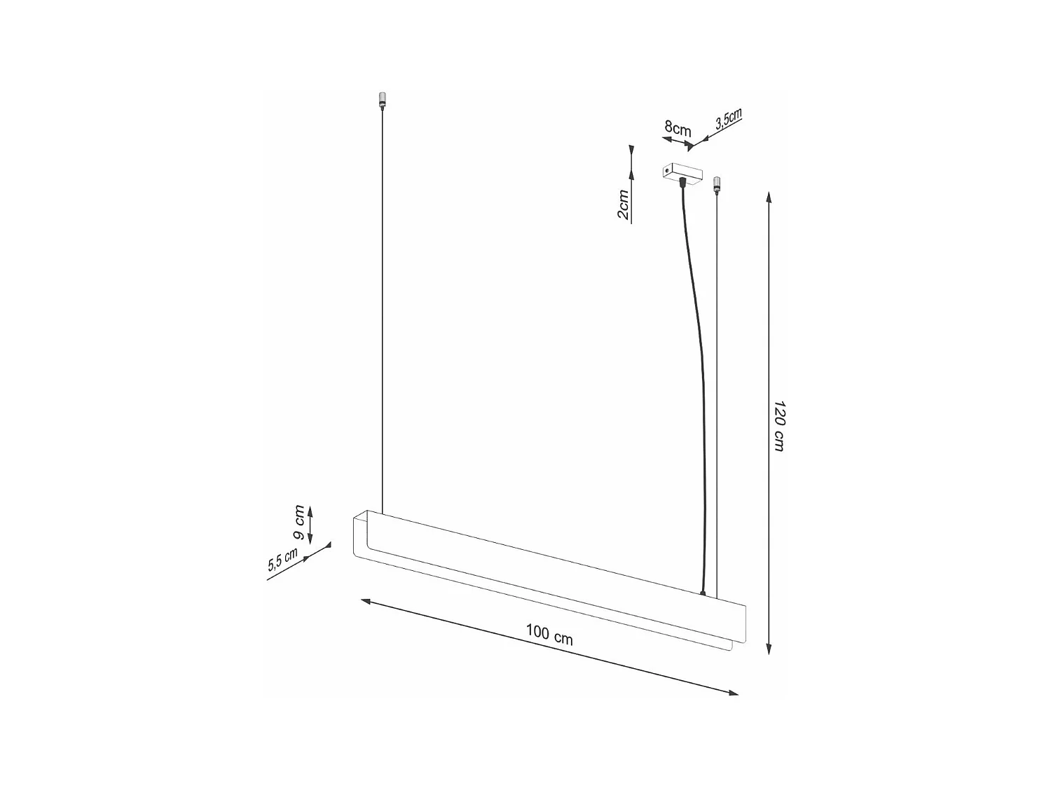 Lampe suspendue Andromède blanc