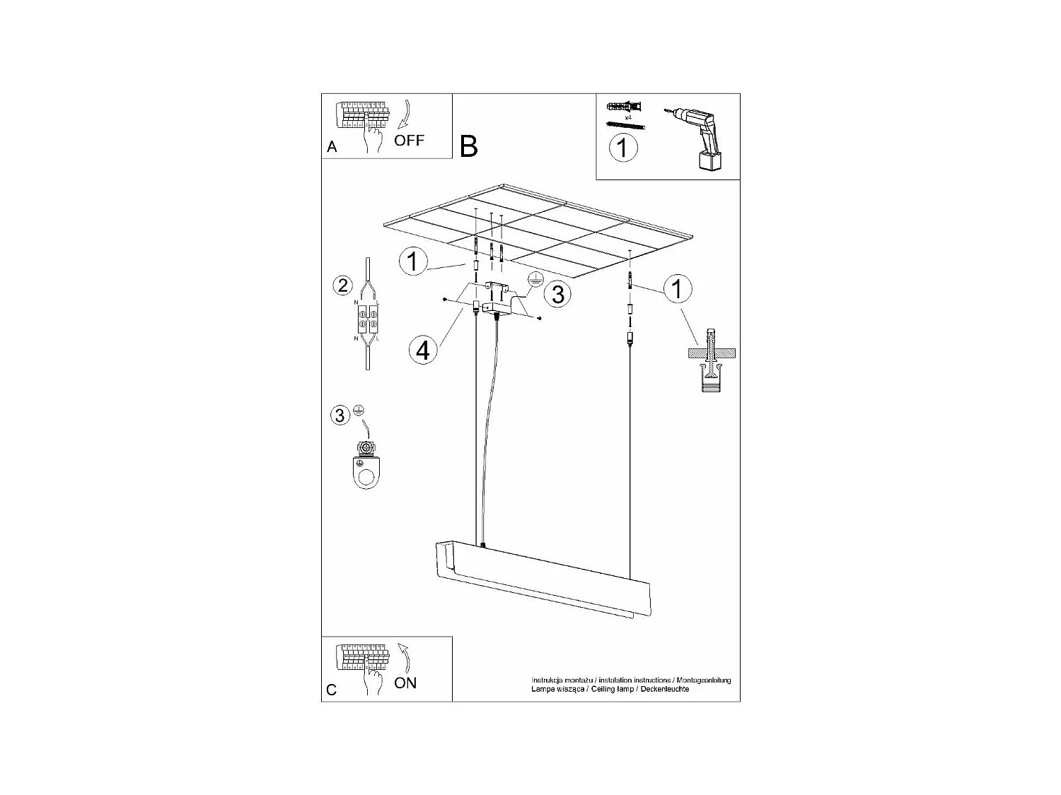 Lampe suspendue Andromède blanc