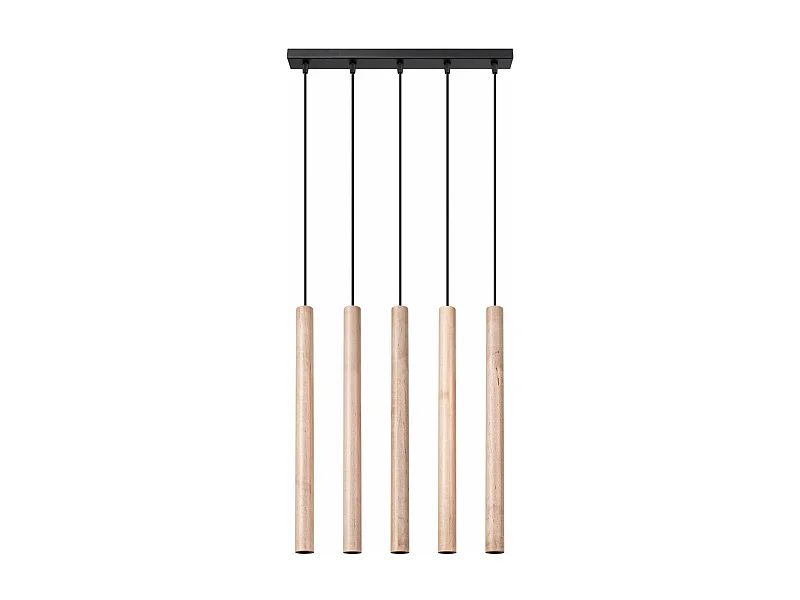 Lampe suspendue Novastel 5L bois