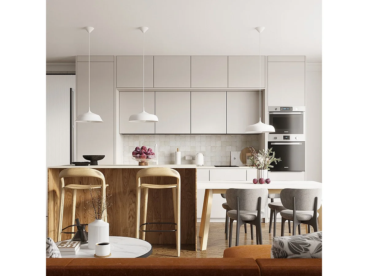 Lampe suspendue Fractal blanc