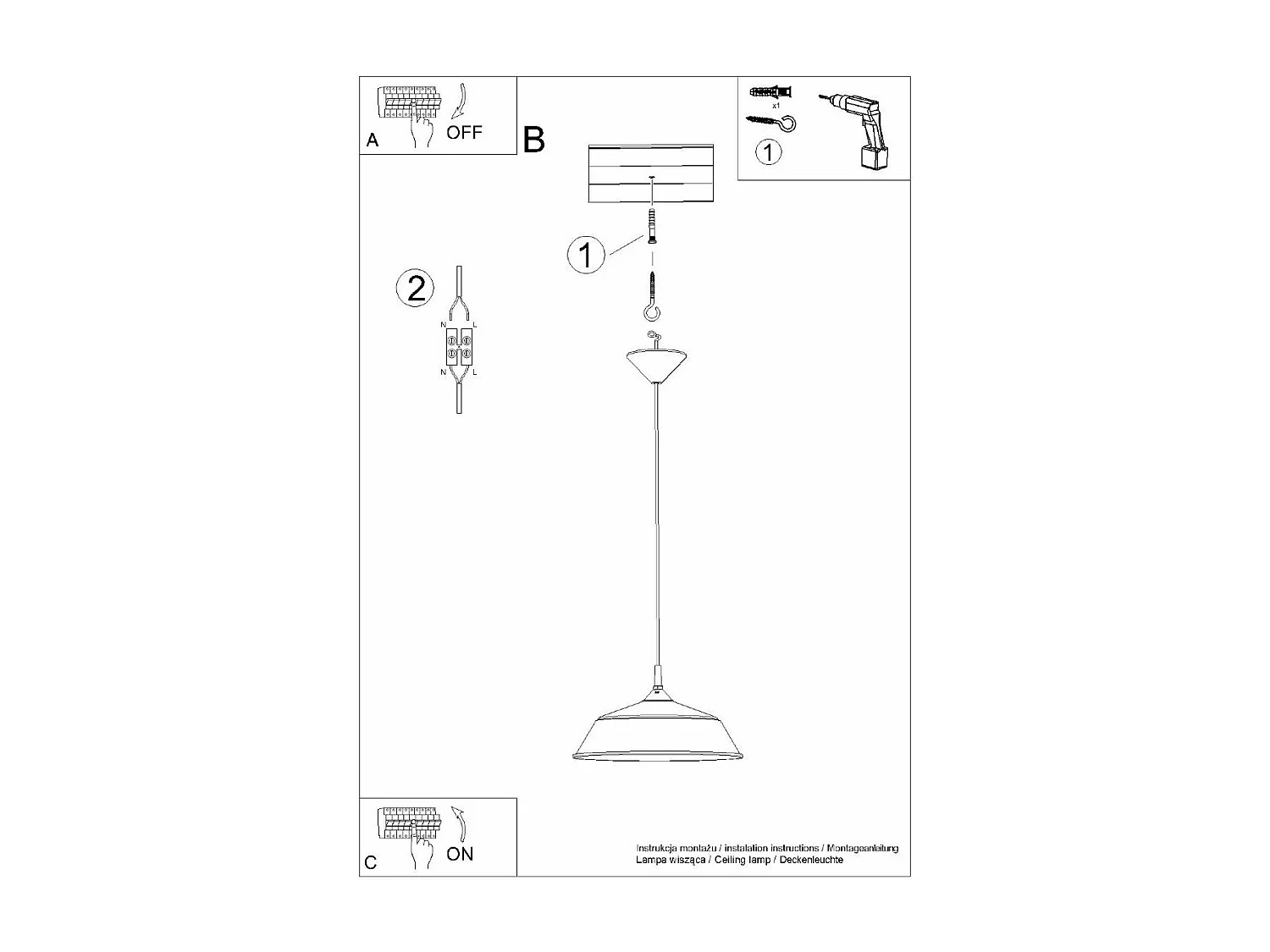 Lampe suspendue Fractal blanc