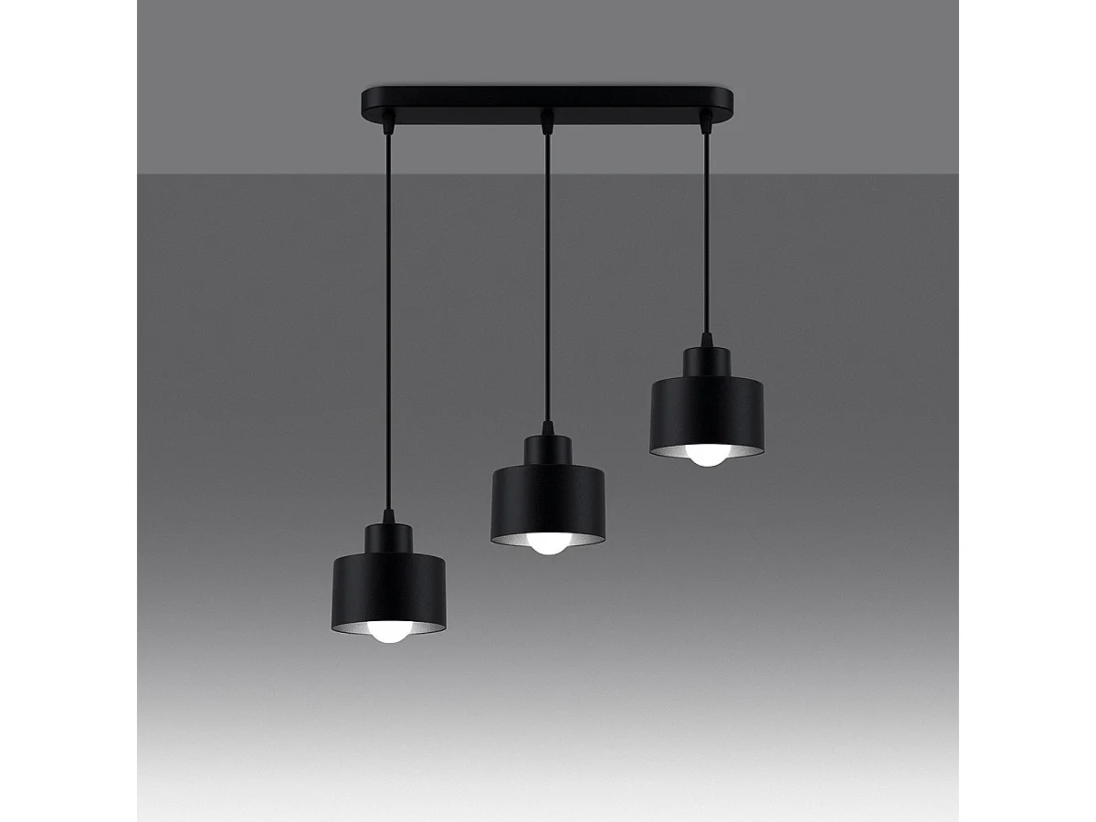 Lampe suspendue Savitar 3 noir