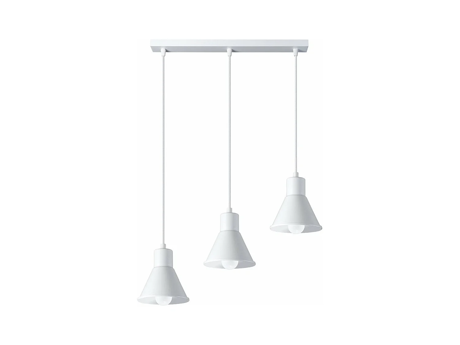 Lampe pendante Yara 3 blanche [E27].