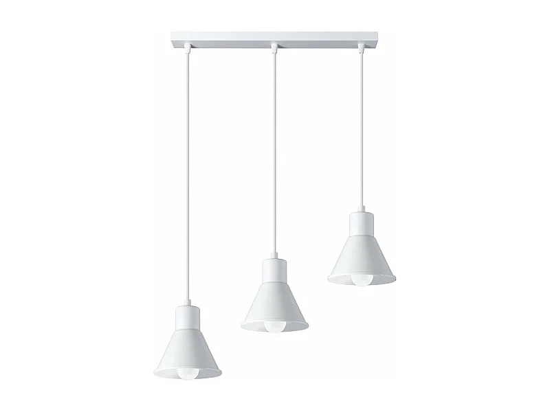 Lampe pendante Yara 3 blanche [E27].