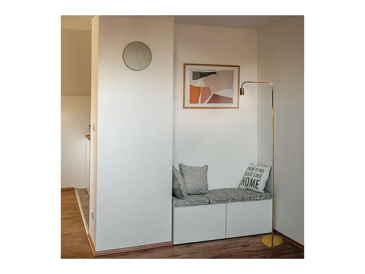 Lámpara de pie Space Lumit 60W latón dorado 150x20x400 cm