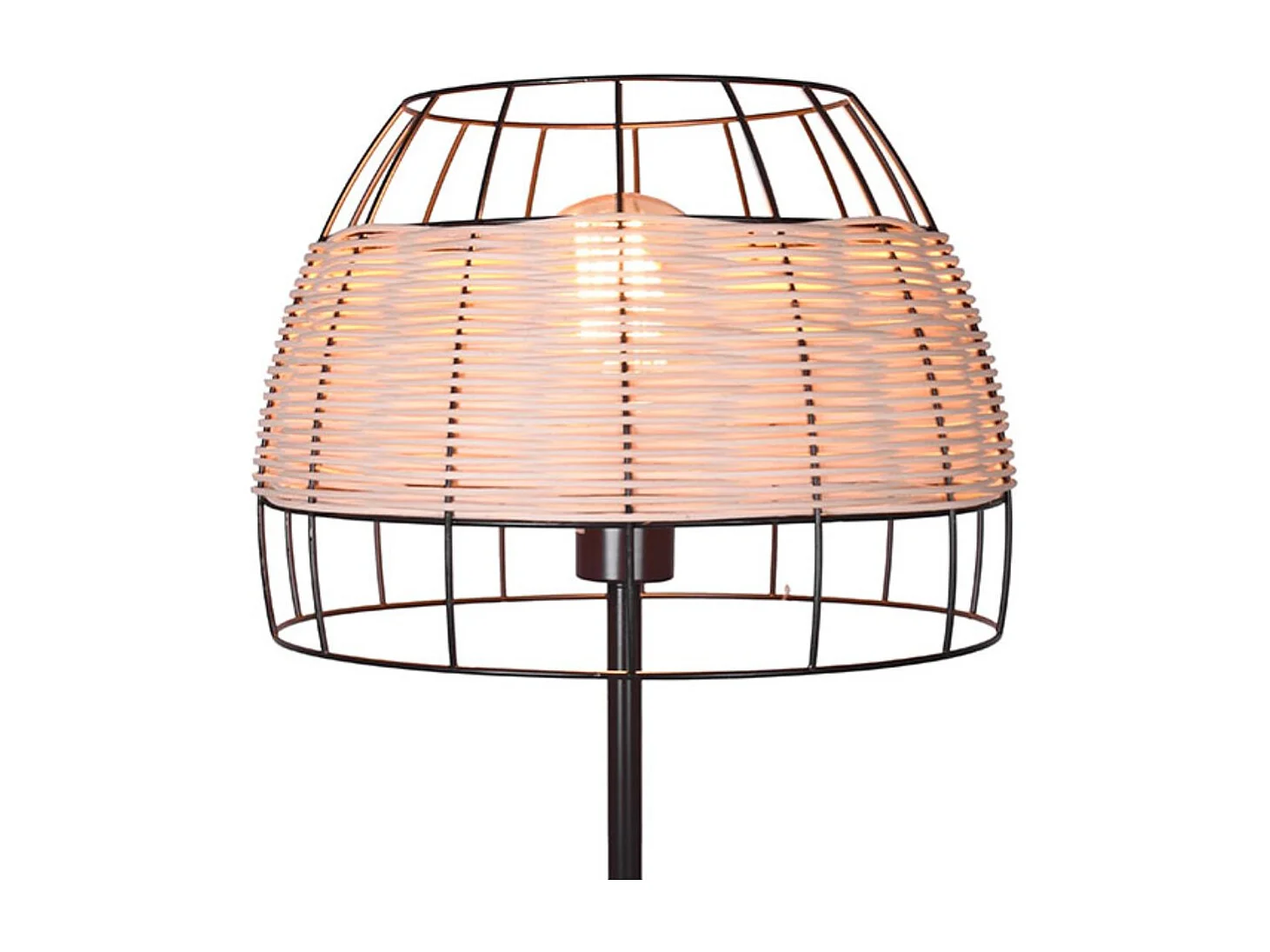 Lámpara de pie Sotero Lumit 60W mimbre marrón/natural Ø32x156 cm