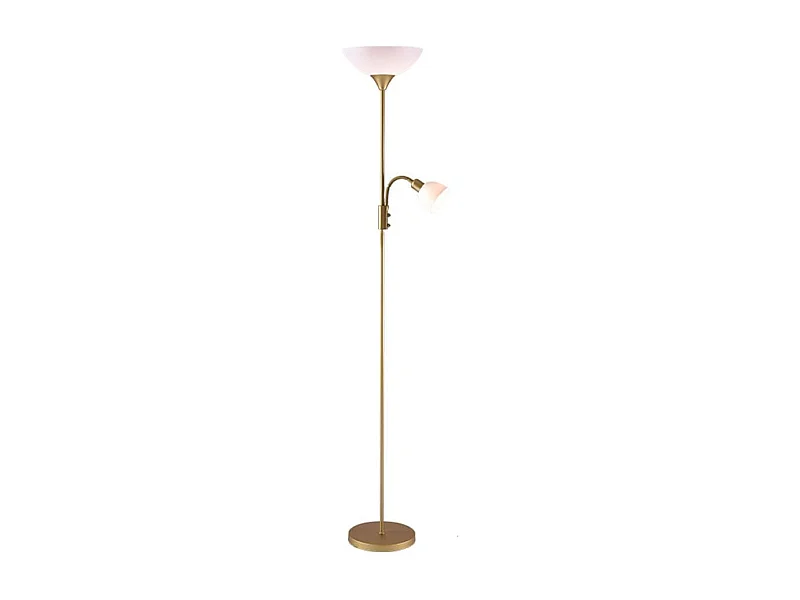 Lámpara de pie Torino Bel Air 80W + brazo orientable oro Ø25x179 cm