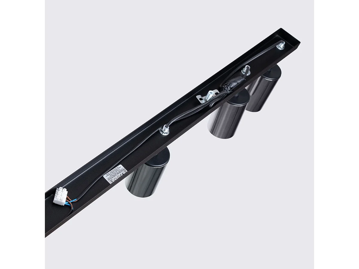 Plafonnier Vespera 6L noir-chrome