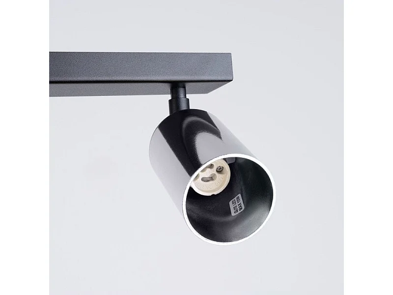 Plafonnier Vespera 6L noir-chrome