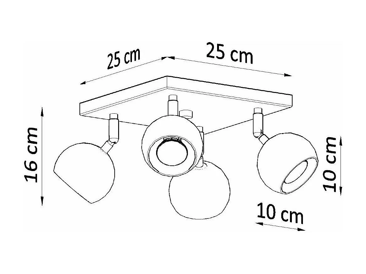Plafonnier Oculus 4 blanc