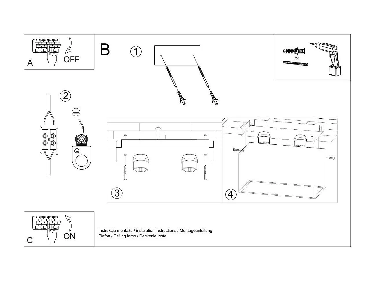 Plafonnier Quasar blanc